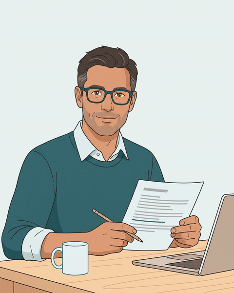 Reed, PM Career Desk's AI career analyst (illustration)