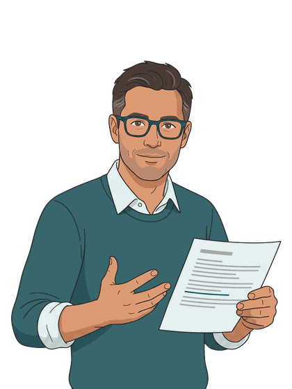 Reed, PM Career Desk's AI career analyst (illustration)